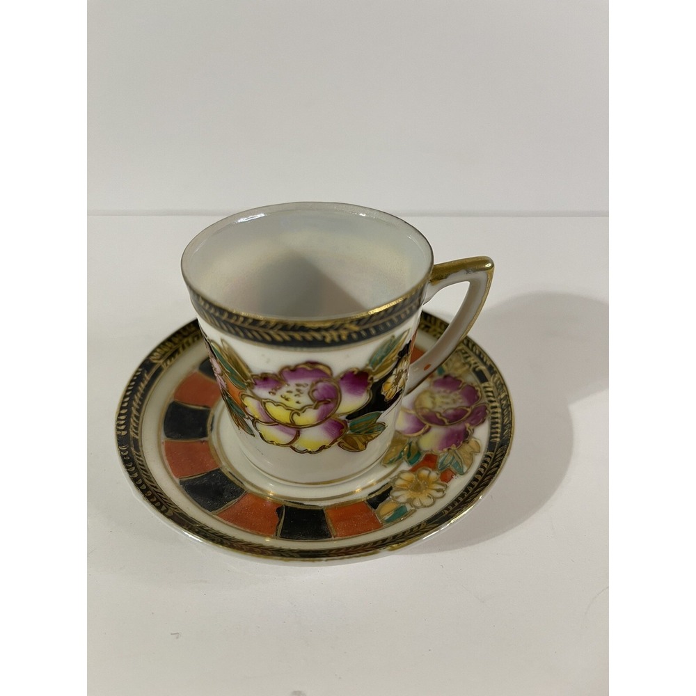 cup and saucer set hand painted japan